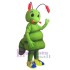 Cute Green Worm Mascot Costume Insect