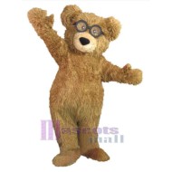 Teddybär mit Brille Maskottchen-Kostüm Tier