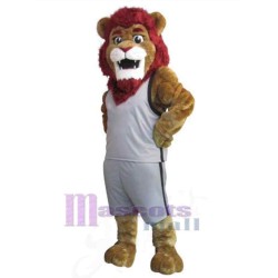 Red Hair Brown Lion Mascot Costume Animal