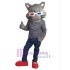 Coole graue Katze Maskottchen-Kostüm Tier