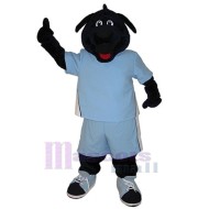 Sport-schwarzer Hund Maskottchen-Kostüm Tier