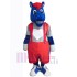 Bleu Poney Cheval Mascotte Costume Animal