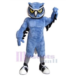 Blue Strong Owl Mascot Costume Animal