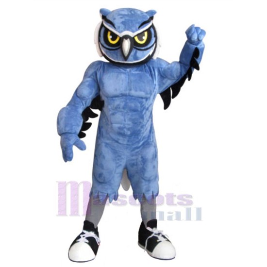 Hibou fort bleu Mascotte Costume Animal