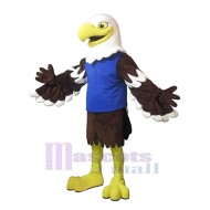 Adler in blauer Weste Maskottchen-Kostüm Tier