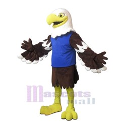 Eagle in Blue Vest Mascot Costume Animal