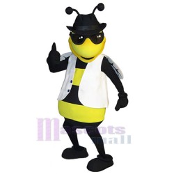 Bee with White Vest Mascot Costume Insect