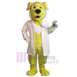 Yellow Doctor Dog Mascot Costume Animal