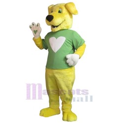Happy Yellow Dog Mascot Costume Animal
