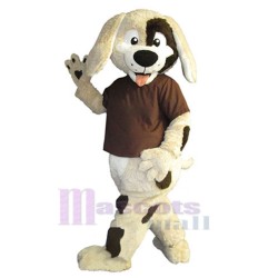 Dog in Brown T-shirt Mascot Costume Animal