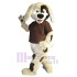 Hund im braunen T-Shirt Maskottchen-Kostüm Tier