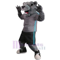 Fierce Grey Bear Mascot Costume Animal
