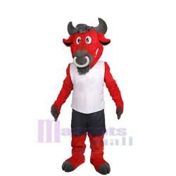 Rojo Toro Disfraz de mascota Animal