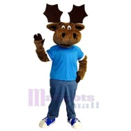 Sporty Moose Mascot Costume Animal