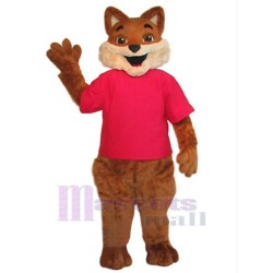 Ardilla en camiseta roja Disfraz de mascota Animal