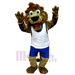 Sportif Lion Mascotte Costume Animal
