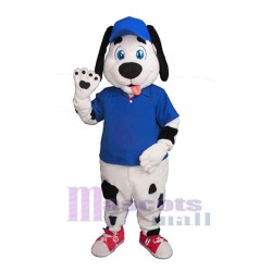 Hund mit blauem Hut Maskottchen-Kostüm Tier
