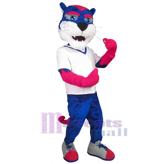 Blue Panther Mascot Costume Animal