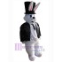 Bunny with Black Hat Mascot Costume Animal