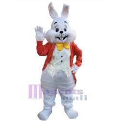 Greeting Easter Bunny Mascot Costume Animal