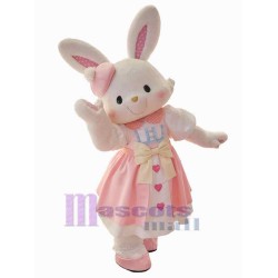 Pink Dress Rabbit Mascot Costume Animal