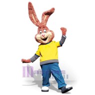 Smiling Easter Bunny Rabbit Mascot Costume Animal