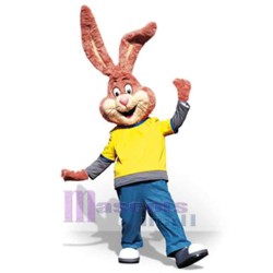 Smiling Easter Bunny Rabbit Mascot Costume Animal
