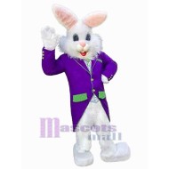 Purple Suit Easter Bunny Mascot Costume Animal