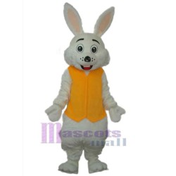 Kaninchen in gelber Weste Maskottchen-Kostüm Tier