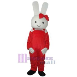 Kaninchen in roter Kleidung Maskottchen-Kostüm Tier