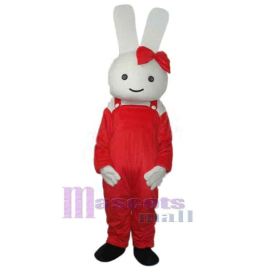 Lapin en habit rouge Mascotte Costume Animal