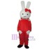 Kaninchen in roter Kleidung Maskottchen-Kostüm Tier