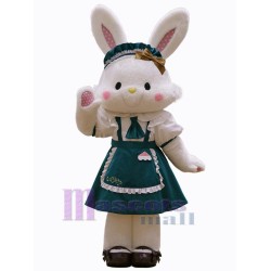 Super Cute White Bunny Mascot Costume Animal