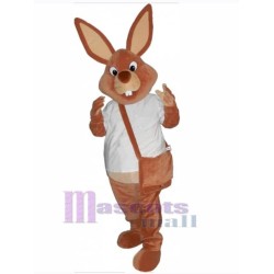 Kaninchen mit brauner Tasche Maskottchen-Kostüm Tier