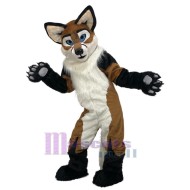 Male Brown Husky Dog Mascot Costume Animal