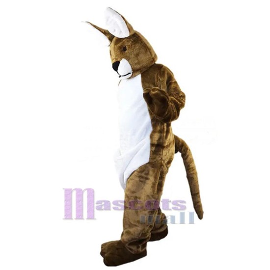 Lapin marron et blanc Mascotte Costume Animal