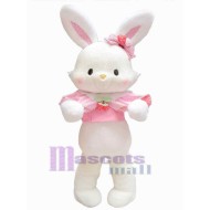 Conejo rosa y blanco Disfraz de mascota Animal