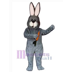 Lapin gris drôle Mascotte Costume Animal