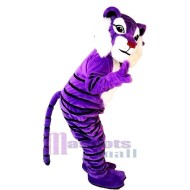 Funny Purple Tiger Mascot Costume Animal