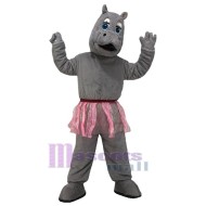 Lindo hipopótamo gris Disfraz de mascota Animal