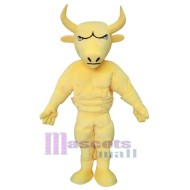 Muscle jaune Taureau Mascotte Costume Animal