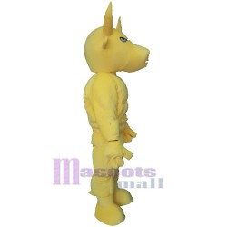 Gelber Muskel Stier Maskottchen-Kostüm Tier