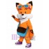 Renard orange drôle Mascotte Costume Animal