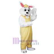 Bunny in Yellow Clothes Mascot Costume Animal