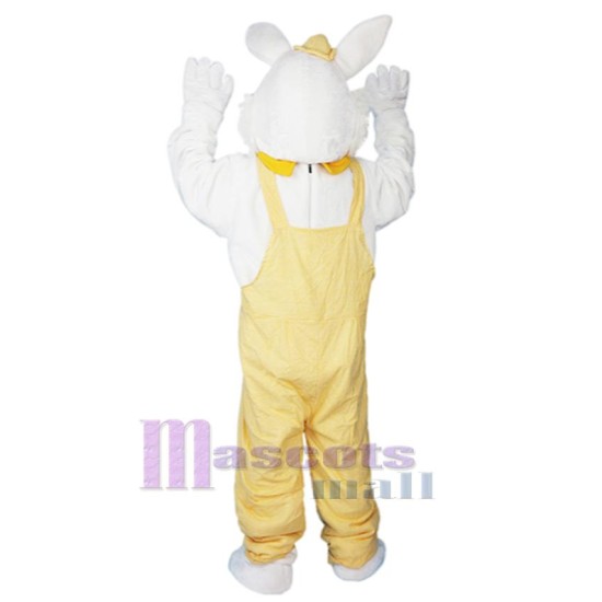 Lapin en vêtements jaunes Mascotte Costume Animal