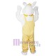 Bunny in Yellow Clothes Mascot Costume Animal
