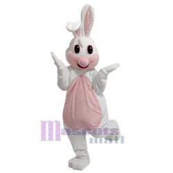 Lovely White Bunny Mascot Costume Animal