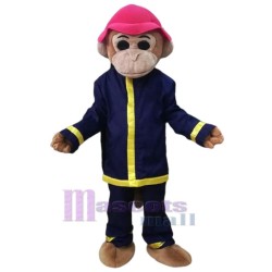 Fireman Monkey Mascot Costume Animal