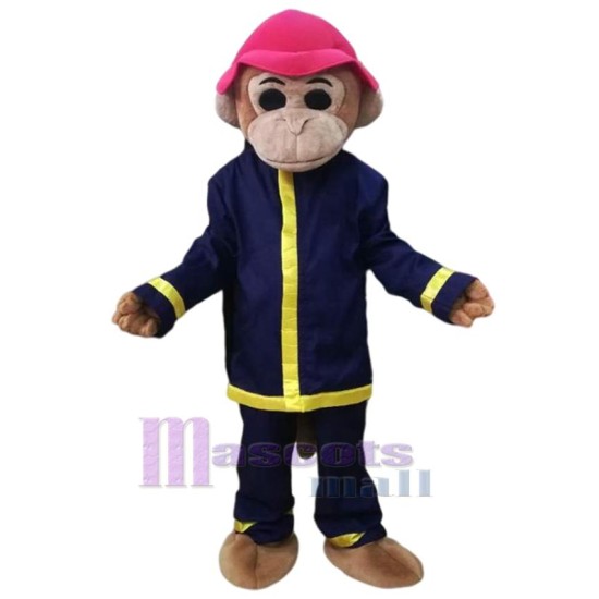 Fireman Monkey Mascot Costume Animal