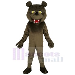Brauner Grizzlybär Maskottchen-Kostüm Tier mit gelben Augen